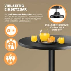 Stehtisch 2er-Set Schwarz Alu Ø60cm Klappbar, Höhenverstellbar 14 Stehtisch 2er-Set Schwarz Alu Ø60cm Klappbar, Höhenverstellbar -Gartenmöbel Geschäft 82cf89d6407f73821b2214b8796df5cb 07 109705 on dts amz high de 1