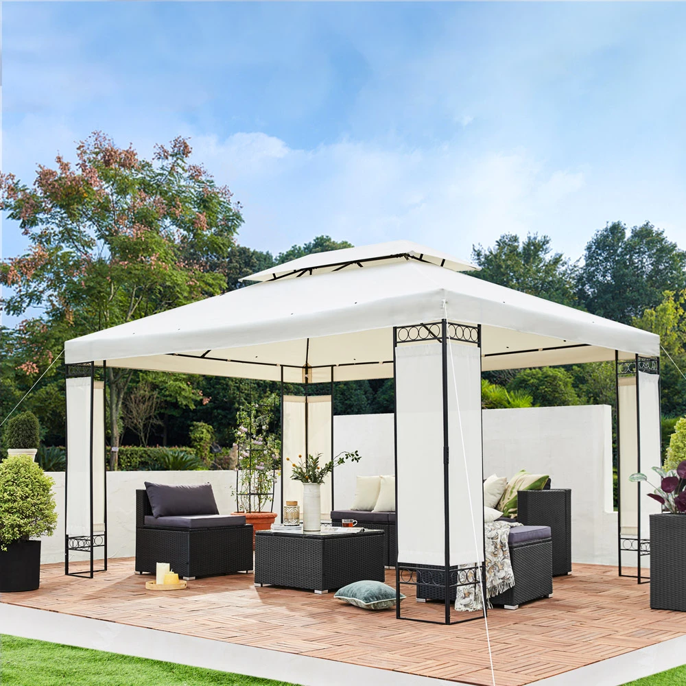 Pavillon Elda Creme XXL 3x4m 4 Pavillon Elda Creme XXL 3x4m – Bild 2