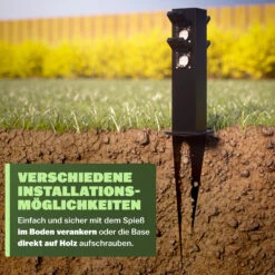 Gartensteckdose Schwarz 4er-Stecker 38x12,5x12,5cm -Gartenmöbel Geschäft 8541655b66fe85f9345c47f3350f9223 04 109603 on amb amz high de 1
