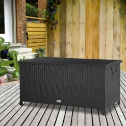 Polyrattan Auflagenbox Schwarz 122x56x61cm Griffe 38 Polyrattan Auflagenbox Schwarz 122x56x61cm Griffe -Gartenmöbel Geschäft 866bab6ab5fbc4f3a4cbce1fd09dd5da de 102318d 6 1