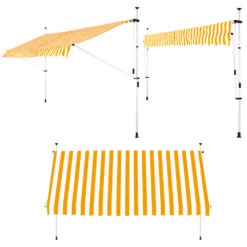 Klemmmarkise Gelb/Weiß 400cm -Gartenmöbel Geschäft 86d83b4af28f531a7ad8b0aa07a20743 de 108293d 3 1