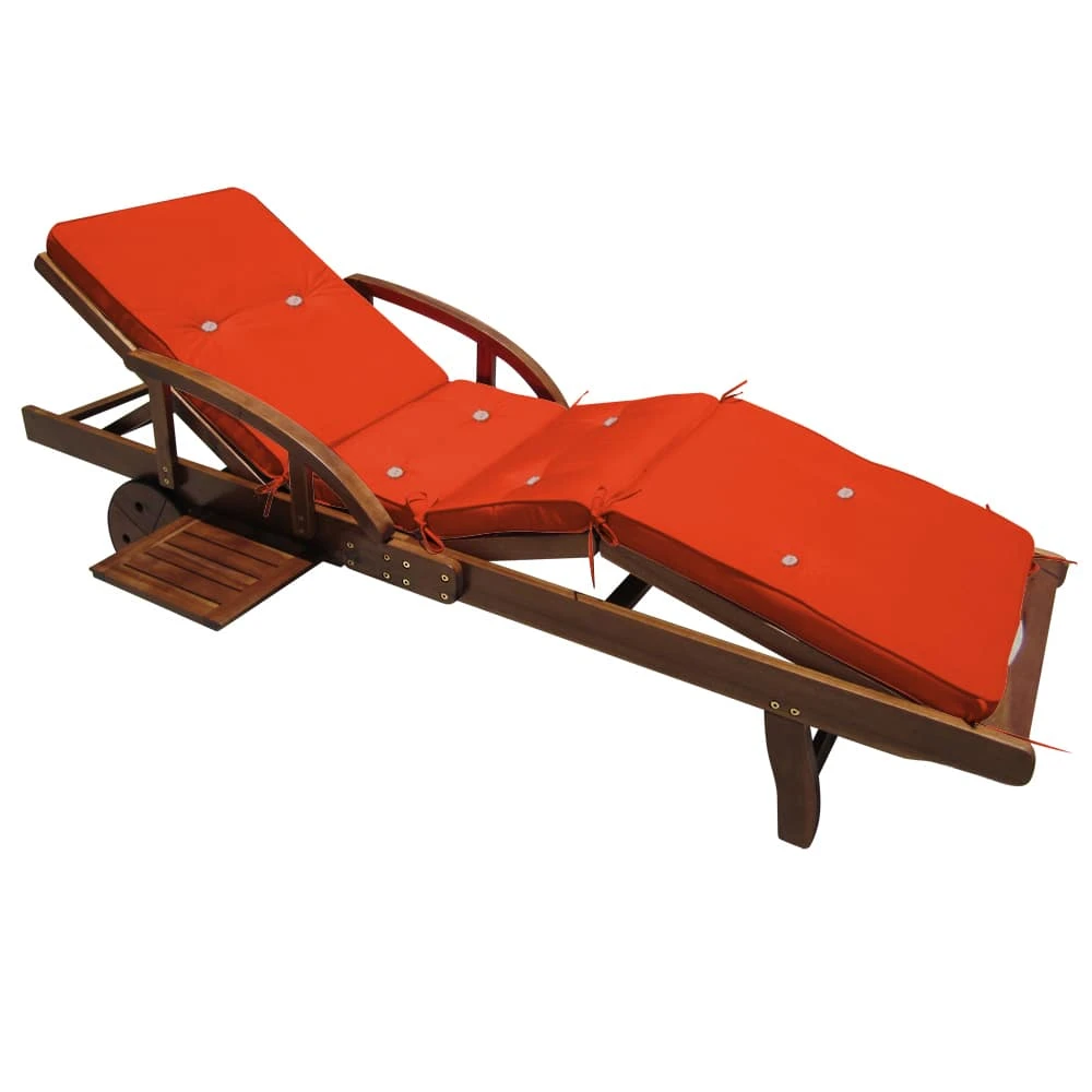 Auflage Sunlounger Orange 195x55x5cm 3 Auflage Sunlounger Orange 195x55x5cm