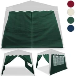 Seitenwand Faltpavillon Capri 2er-Set Anthrazit 3x3m
