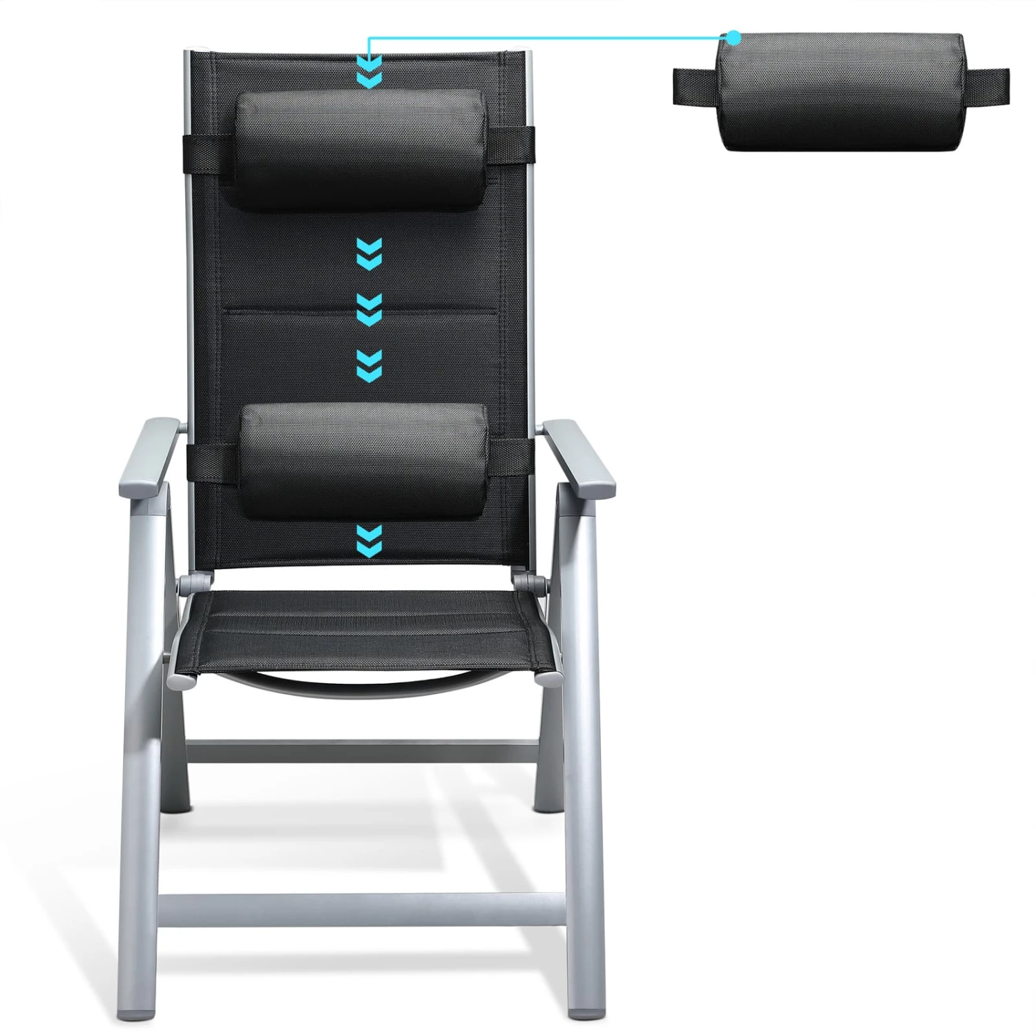 Gartenstuhl Bern Premium 4er-Set Silber Gepolstert 11 Gartenstuhl Bern Premium 4er-Set Silber Gepolstert – Bild 9