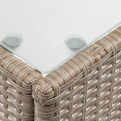 Polyrattan Beistelltisch Grau-Beige 58x58x42cm -Gartenmöbel Geschäft 918a24ed061e4d71d682e7ccb2542905 de 108637d 9 1 1