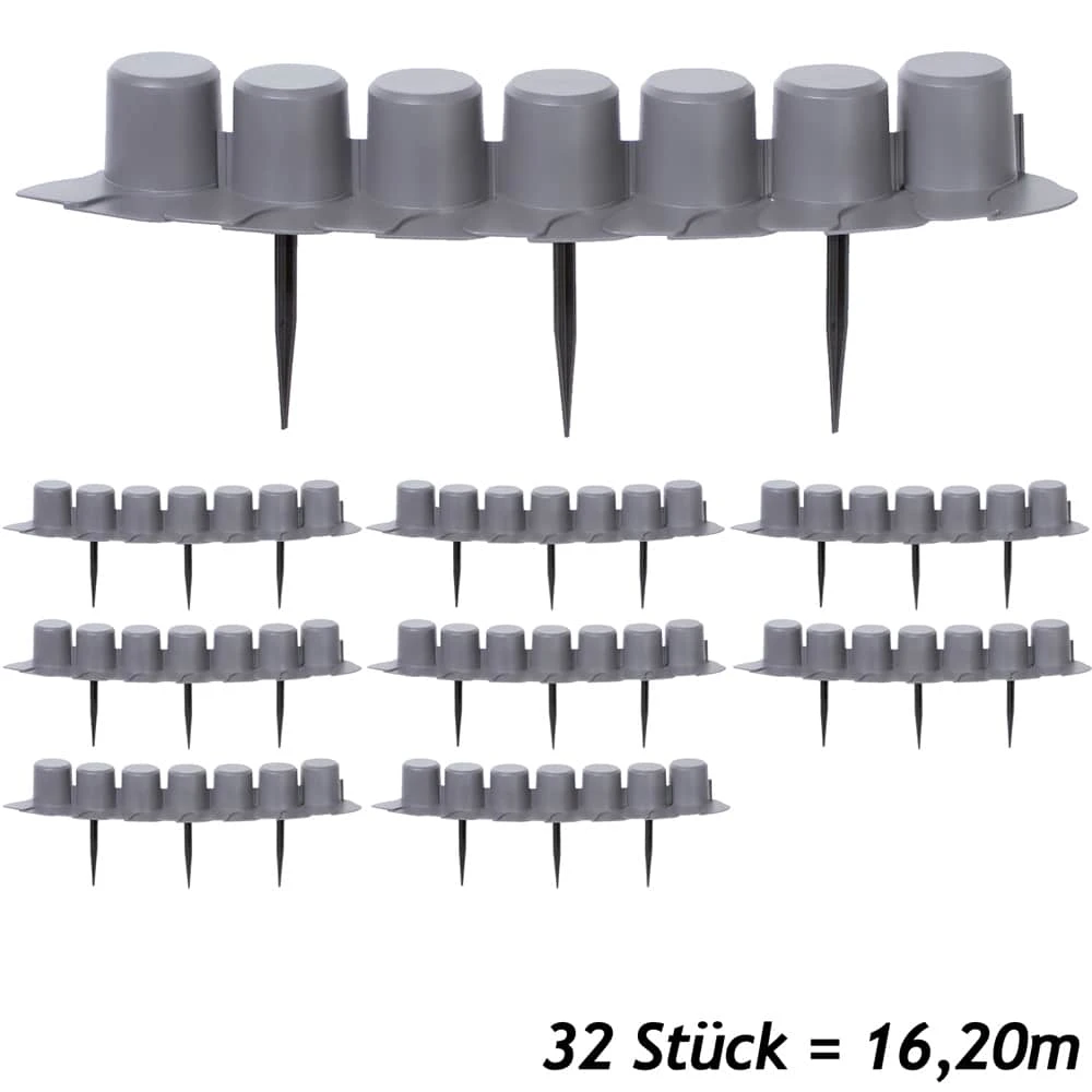 Beeteinfassung 4er-Set Grau 16,2m 5 Beeteinfassung 4er-Set Grau 16,2m – Bild 3