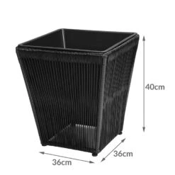 Blumenkasten Acapulco 2er-Set Schwarz 36x36x40cm -Gartenmöbel Geschäft 975dfd2743188044ef9c14f2b20cac1d de 108061d 5 1