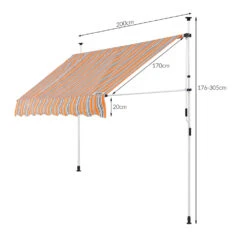 Klemmmarkise Orange/Schwarz/Weiß 200cm 17 Klemmmarkise Orange/Schwarz/Weiß 200cm -Gartenmöbel Geschäft 9c92f359e96fecadb0c3cd749ca5f5ee de 108277d 6 1
