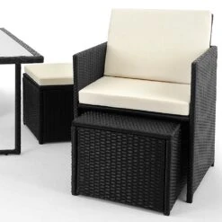 Polyrattan Garten-Sitzgruppe 9-tlg. Schwarz/Creme 18 Polyrattan Garten-Sitzgruppe 9-tlg. Schwarz/Creme -Gartenmöbel Geschäft 9d9bb901a061869e426ba020a5a5fe18 de 101563d 5
