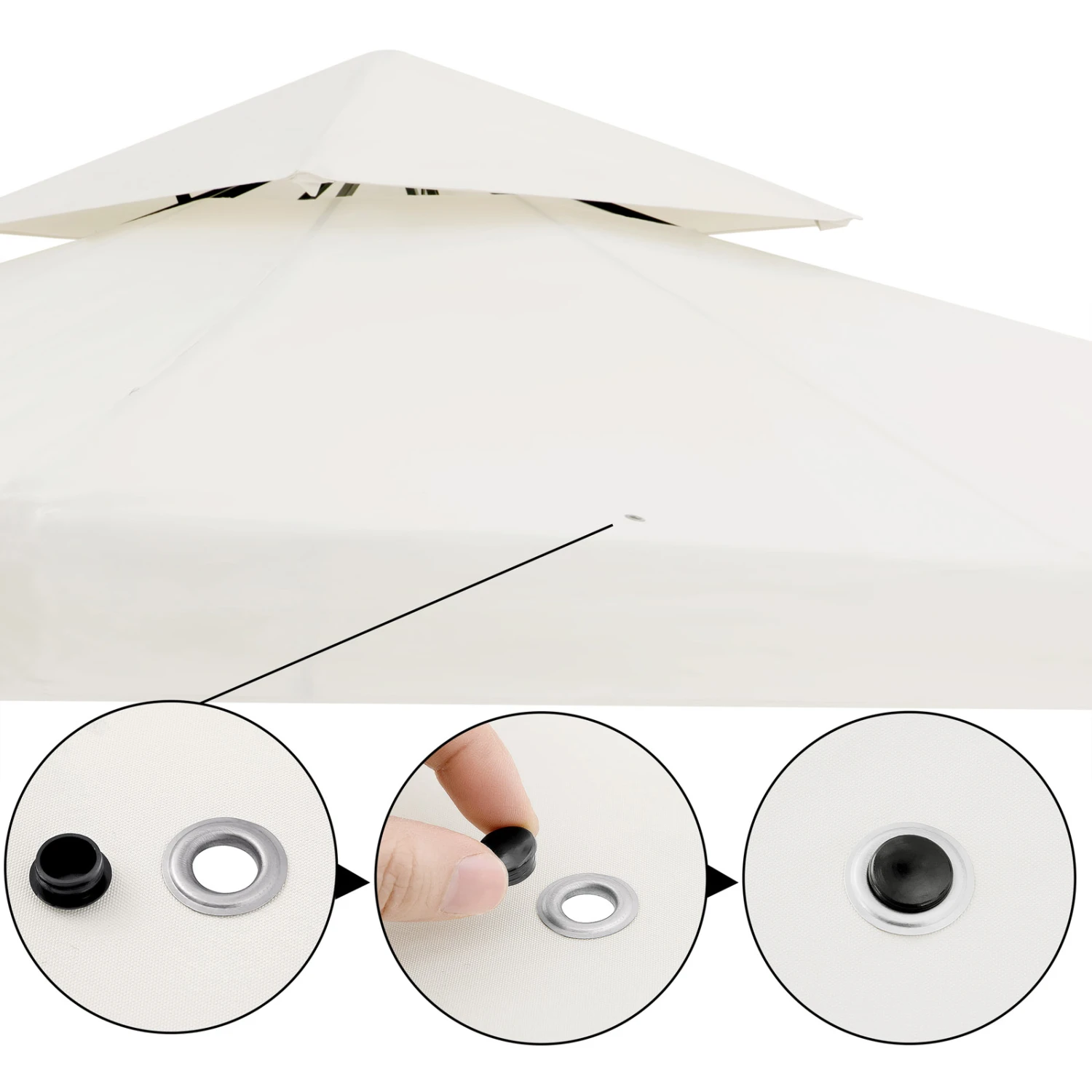 Pavillon Lorca Creme 3x3m 7 Pavillon Lorca Creme 3x3m – Bild 5