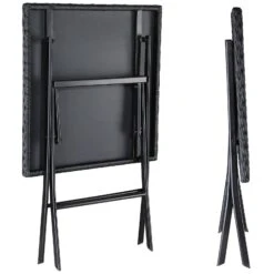Polyrattan Klapptisch Rom Schwarz 73x63x63cm -Gartenmöbel Geschäft 9e0160813cd15d51a45a359e17949532 de 108667d 5 1