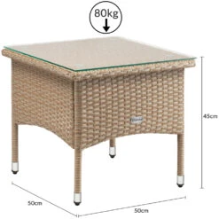 Polyrattan Beistelltisch Grau-Beige 50x50x45cm -Gartenmöbel Geschäft a0d863e85a33c468b33107af3e23635c de 108636d 11 1