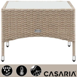 Polyrattan Beistelltisch Grau-Beige 58x58x42cm -Gartenmöbel Geschäft a3d40d23de9a538daa47de4d9f49ee6f de 108637d 2 1