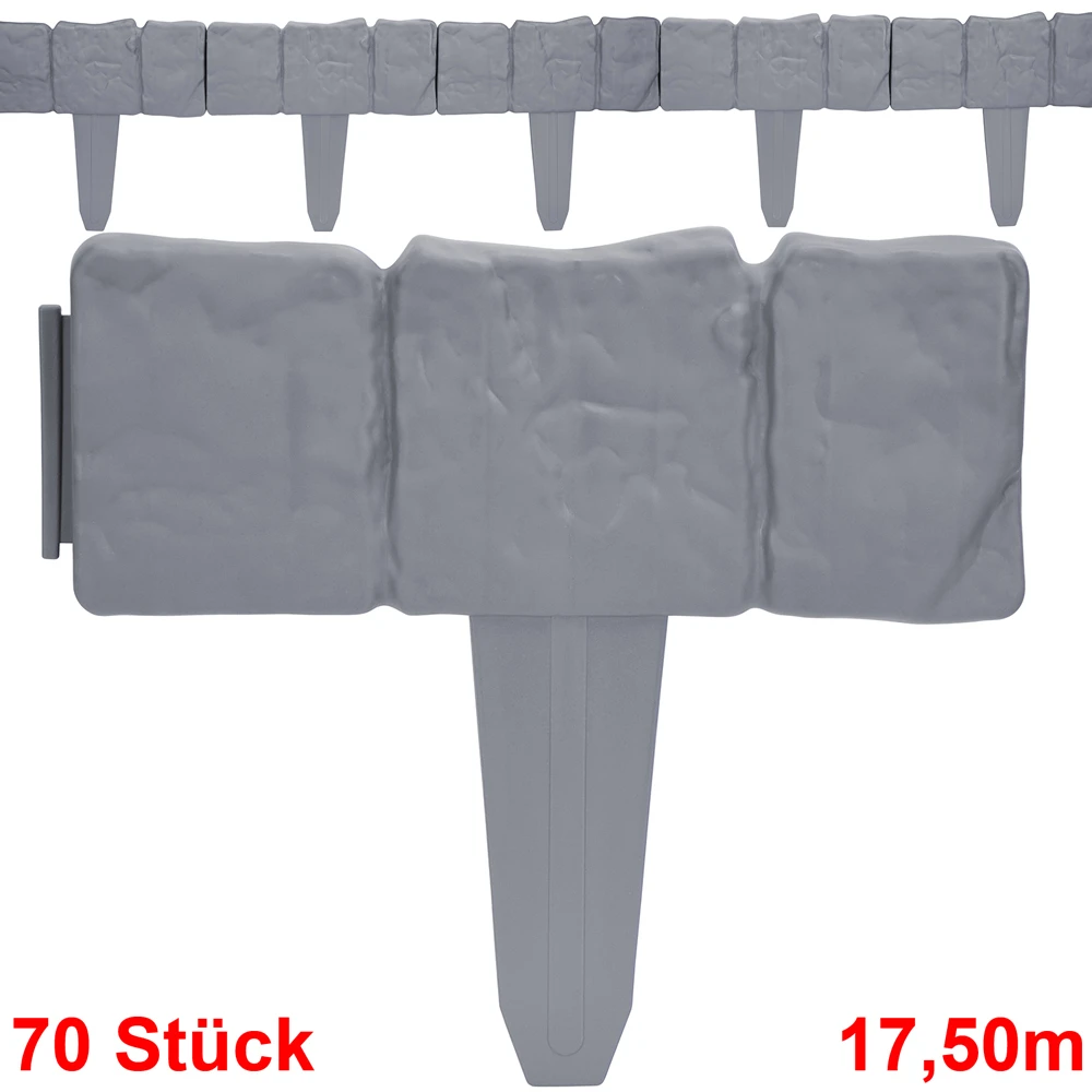 Beeteinfassung 7er-Set Granitoptik 17,50m 5 Beeteinfassung 7er-Set Granitoptik 17,50m – Bild 3