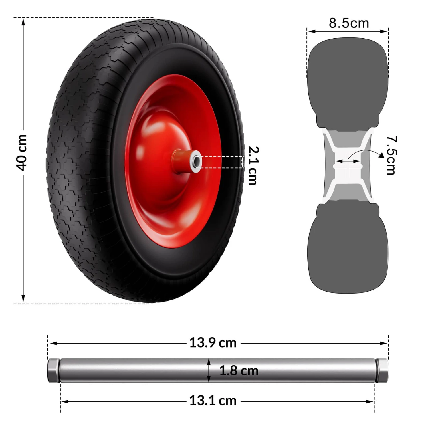 Schubkarre Verzinkt 250kg Mit Luftbereifung 8 Schubkarre Verzinkt 250kg Mit Luftbereifung – Bild 6