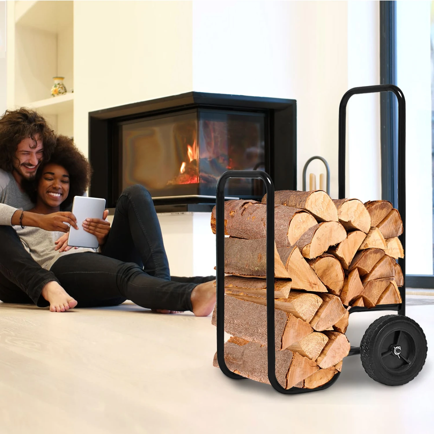 Kaminholzwagen 56x45x105cm 4 Kaminholzwagen 56x45x105cm – Bild 2