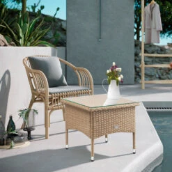 Polyrattan Beistelltisch Grau-Beige 50x50x45cm -Gartenmöbel Geschäft aa17c8b6891939d5e0bd308f1eb94c10 de 108636d 5 1 3