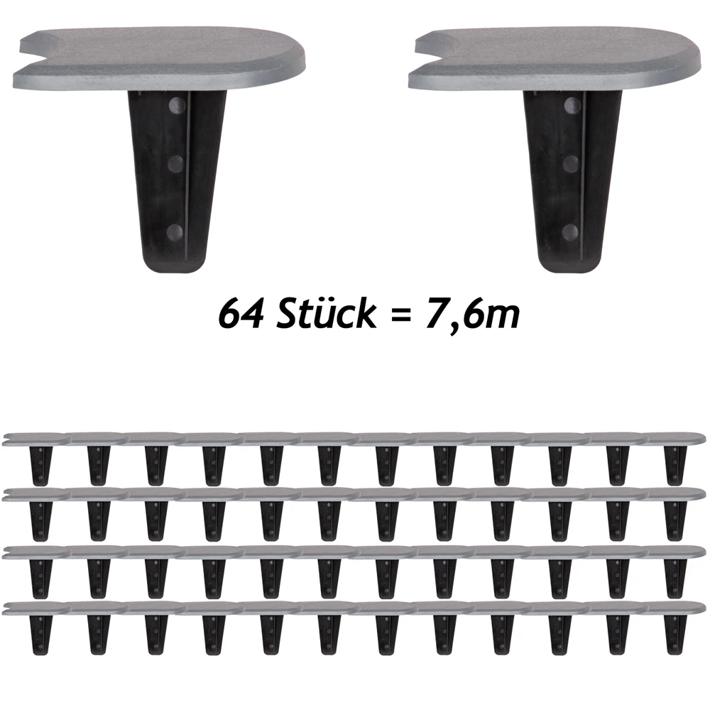 Beeteinfassung 2er-Set Grau 7,6m 4 Beeteinfassung 2er-Set Grau 7,6m – Bild 2