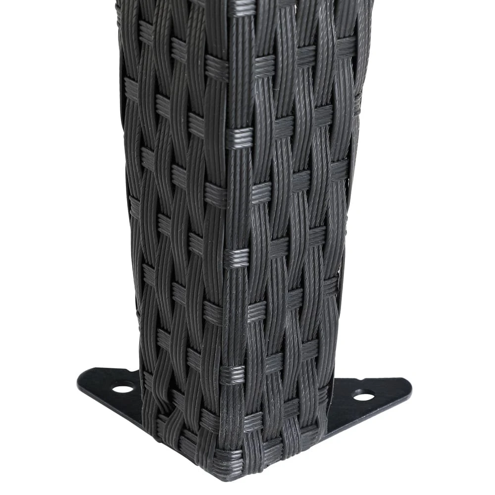 Polyrattan Pavillon Schwarz/Creme 3x3m 11 Polyrattan Pavillon Schwarz/Creme 3x3m – Bild 9