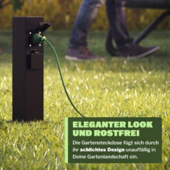 Gartensteckdose Schwarz 4er-Stecker 38x12,5x12,5cm -Gartenmöbel Geschäft ae9bbe53a7f6170f430be9712d4aca8d 05 109603 on amb web low de 1