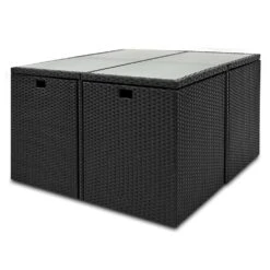 Polyrattan Garten-Sitzgruppe 9-tlg. Schwarz/Creme 26 Polyrattan Garten-Sitzgruppe 9-tlg. Schwarz/Creme -Gartenmöbel Geschäft aee05ed75e643716c894d379d55ae974 de 101563d 1