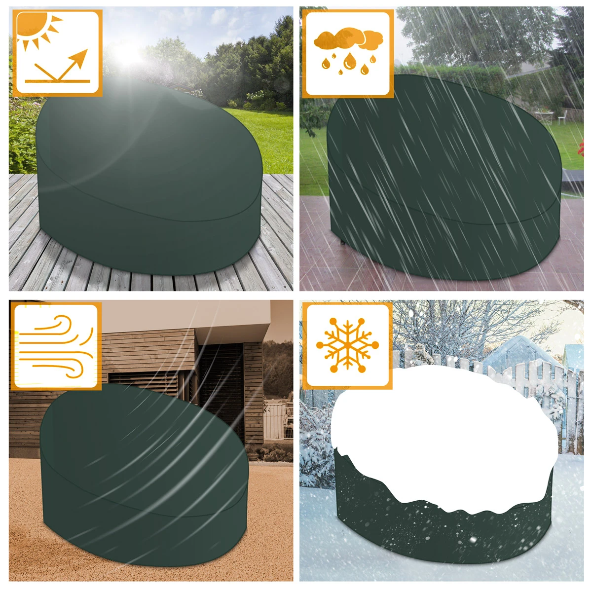 Abdeckung Sonneninsel Grün 230x180x90/50cm 10 Abdeckung Sonneninsel Grün 230x180x90/50cm – Bild 8