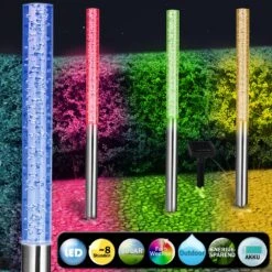 LED Solar Steckleuchte 4er-Set Mit Farbwechsler