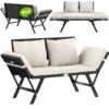 Polyrattan Gartenbank Schwarz/Creme 176x56x81cm 2 Polyrattan Gartenbank Schwarz/Creme 176x56x81cm -Gartenmöbel Geschäft b163d36104e2b8f26dba863f1a2ed932 01 1 109599 on fs amz high 1 1