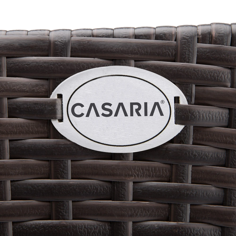 Polyrattan Blumenkasten 2er-Set Braun 8 Polyrattan Blumenkasten 2er-Set Braun – Bild 6