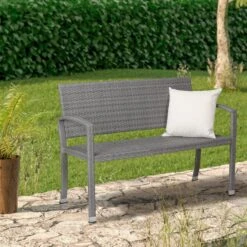Polyrattan Gartenbank Grau 122x58x87cm 15 Polyrattan Gartenbank Grau 122x58x87cm -Gartenmöbel Geschäft b579eba50a962792e25d5a8368ec95e5 de 108635d 11 1