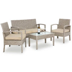 Polyrattan Garten-Sitzgruppe 4-tlg. Creme 22 Polyrattan Garten-Sitzgruppe 4-tlg. Creme -Gartenmöbel Geschäft b5d0f537b0be3d388a2956e34416ecde de 108686d 2 1