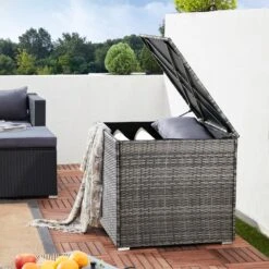 Polyrattan Auflagenbox Grau 75x75x70cm -Gartenmöbel Geschäft b68321fa425d036f99a6b56bb9f65eca de 109153d 8 1