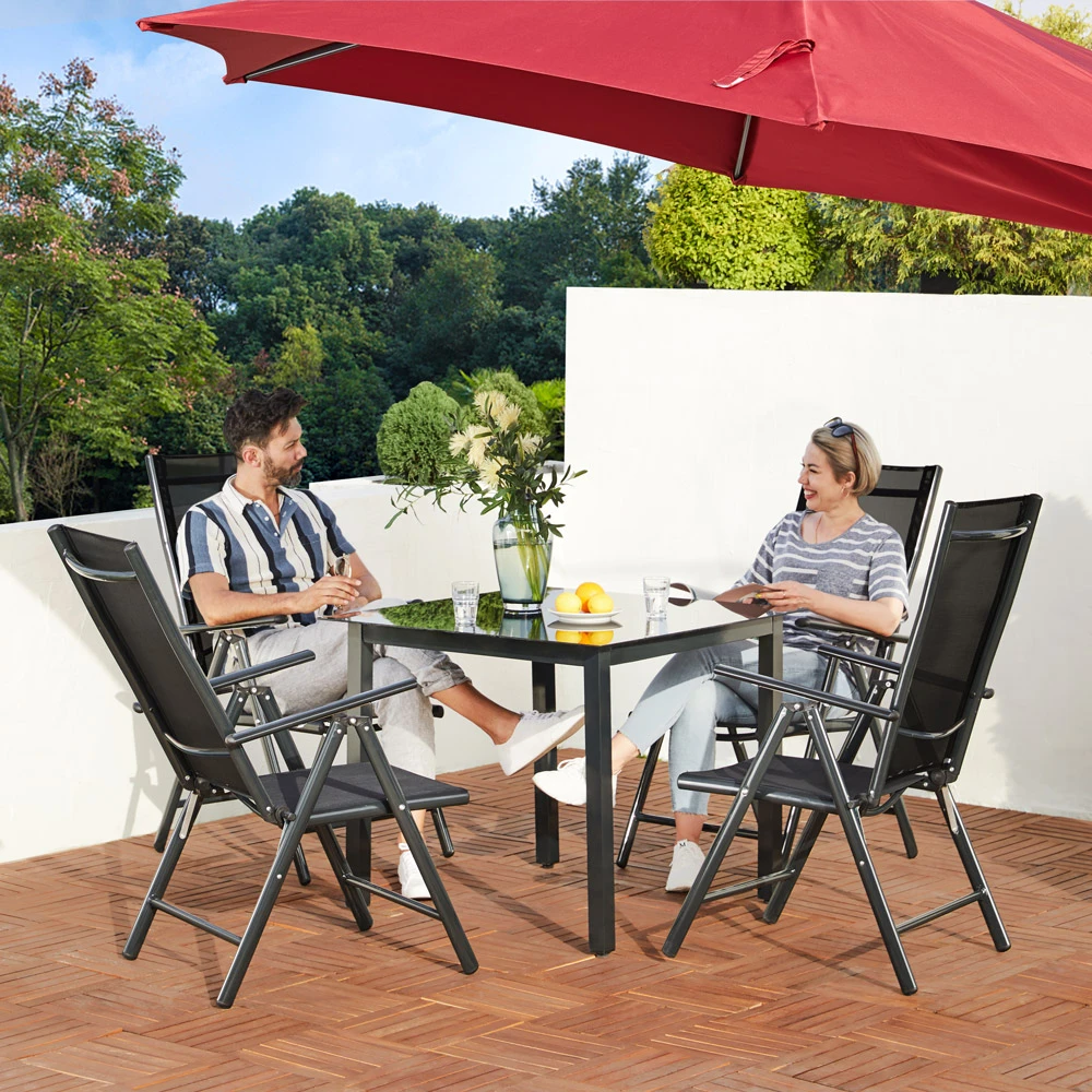 Garten-Sitzgruppe Bern 5-tlg. Anthrazit Alu 9 Garten-Sitzgruppe Bern 5-tlg. Anthrazit Alu – Bild 7