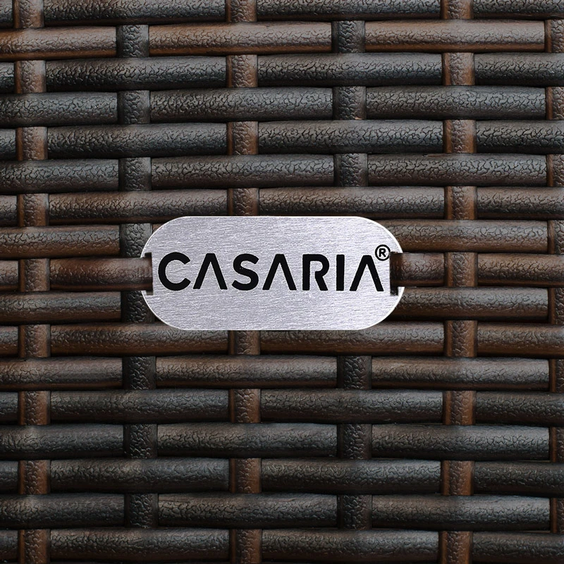 Polyrattan Sitzgarnitur Turin 7-tlg. Braun/Creme 14 Polyrattan Sitzgarnitur Turin 7-tlg. Braun/Creme – Bild 12