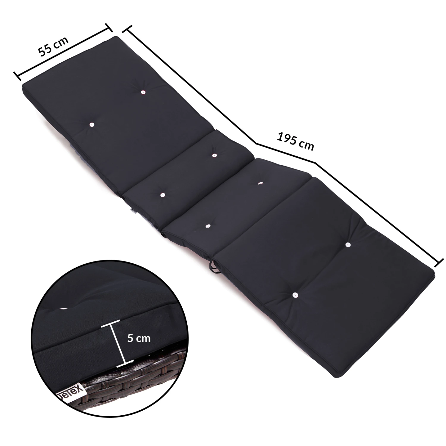 Sonnenliege Tami Sun Inkl. Auflage Anthrazit 12 Sonnenliege Tami Sun Inkl. Auflage Anthrazit – Bild 10