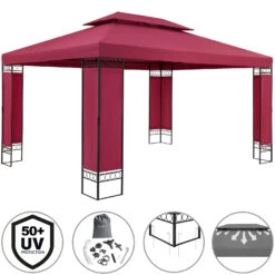 Pavillon Elda Bordeauxviolett XXL 3x4m -Gartenmöbel Geschäft b952e04f0a5b1dd7f23bae1dd68eeaf8 de 994671g 1