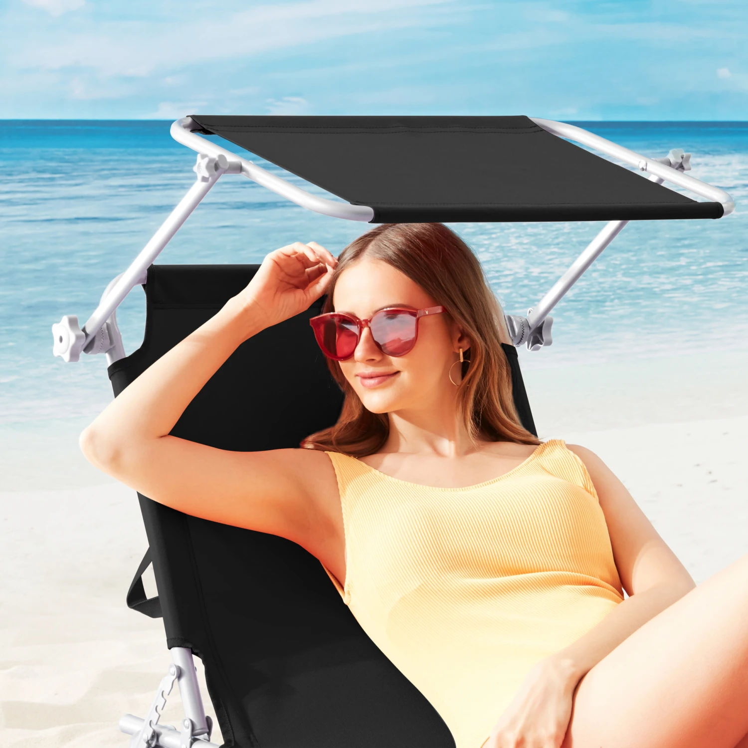 Sonnenliege Hawaii 2er-Set Anthrazit Alu 195x60x30cm 9 Sonnenliege Hawaii 2er-Set Anthrazit Alu 195x60x30cm – Bild 7