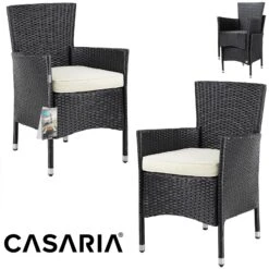 Polyrattan Ecklounge Lissabon Schwarz/Creme Inkl. 2 Stühlen -Gartenmöbel Geschäft bac9108b36a980fe72849bd848f57acd a de 109139g1 1