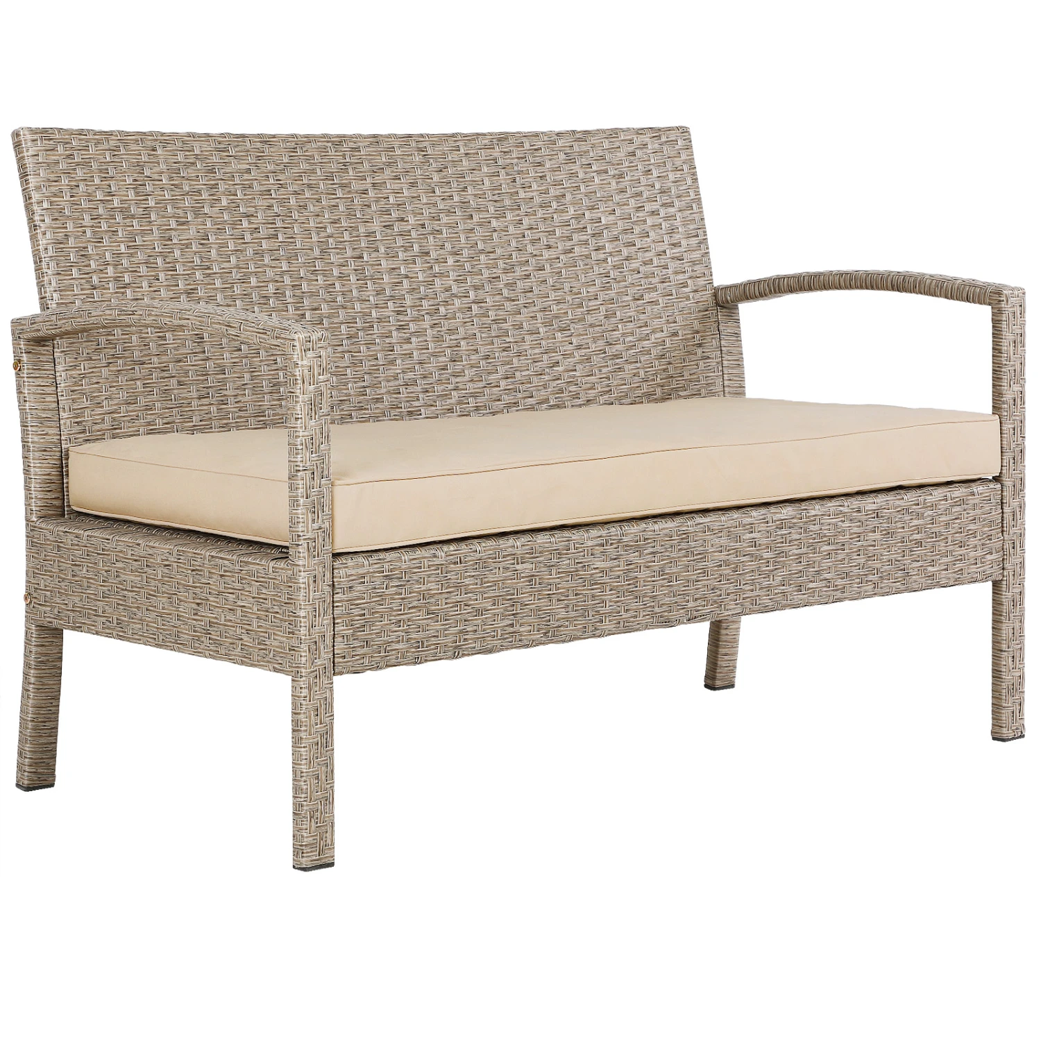 Polyrattan Garten-Sitzgruppe 4-tlg. Creme 12 Polyrattan Garten-Sitzgruppe 4-tlg. Creme – Bild 10