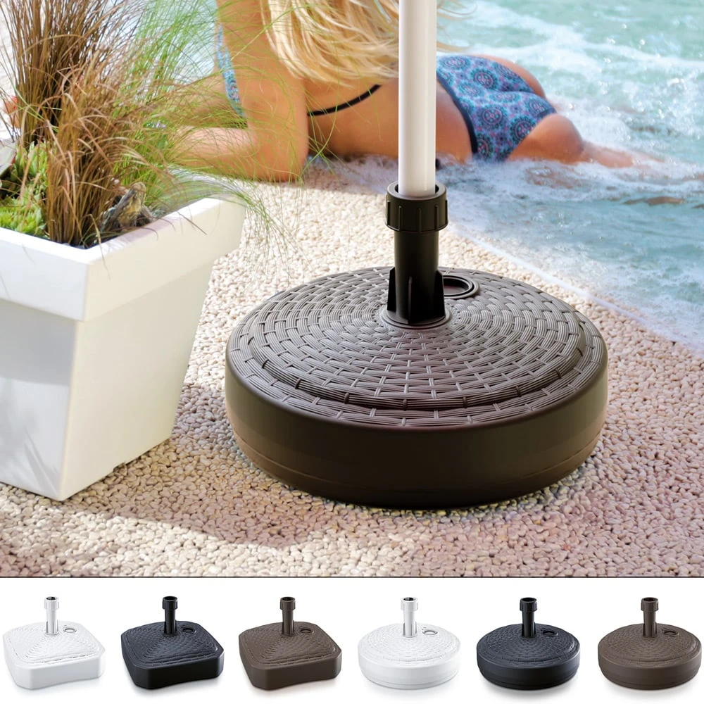 Schirmständer Braun Polyrattan Optik Ø39cm 6 Schirmständer Braun Polyrattan Optik Ø39cm – Bild 4