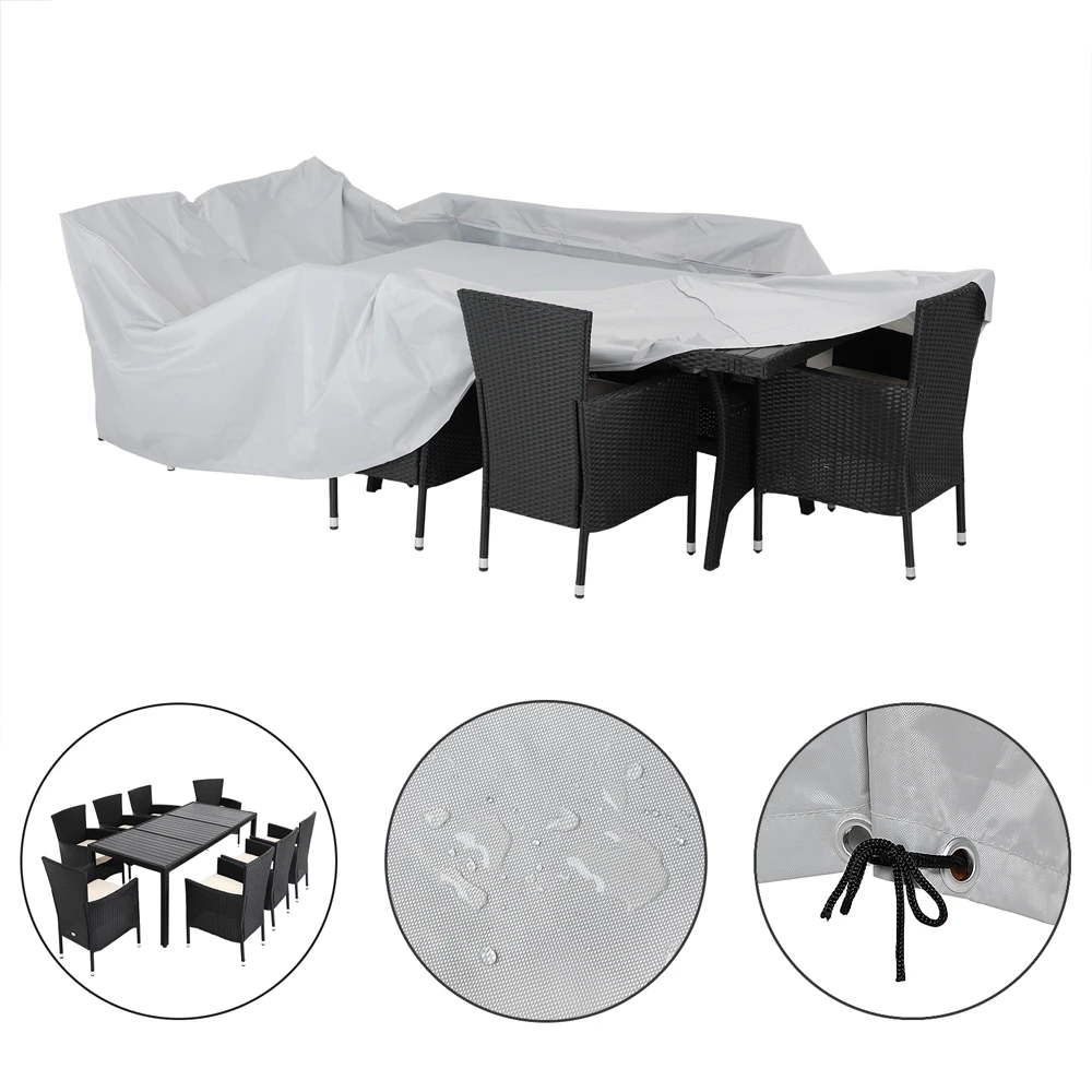 Abdeckung Sitzgarnitur Silber 308x138x89cm 8 Abdeckung Sitzgarnitur Silber 308x138x89cm – Bild 6