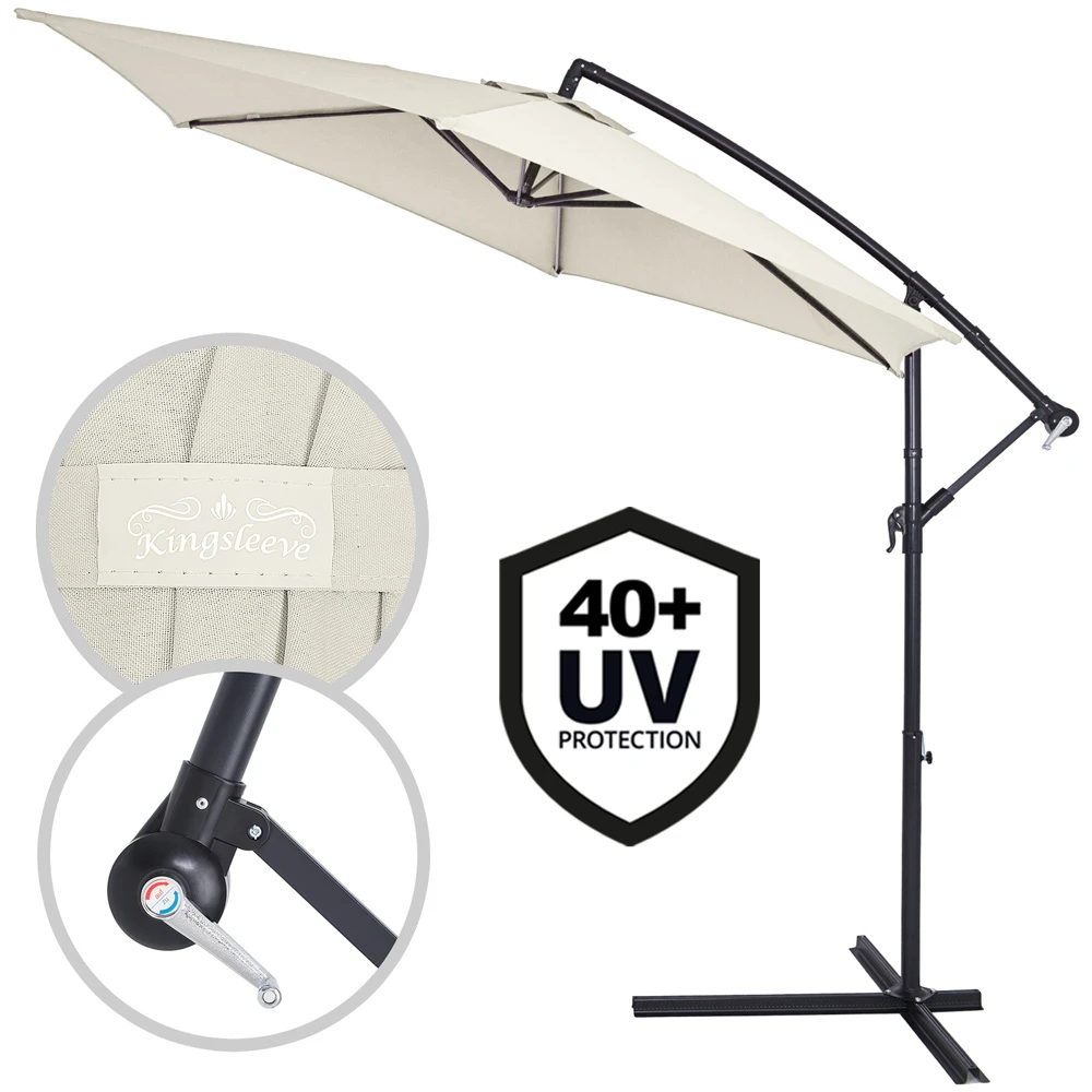 Ampelschirm Creme Alu Ø330cm UV-Schutz 50+ 9 Ampelschirm Creme Alu Ø330cm UV-Schutz 50+ – Bild 7