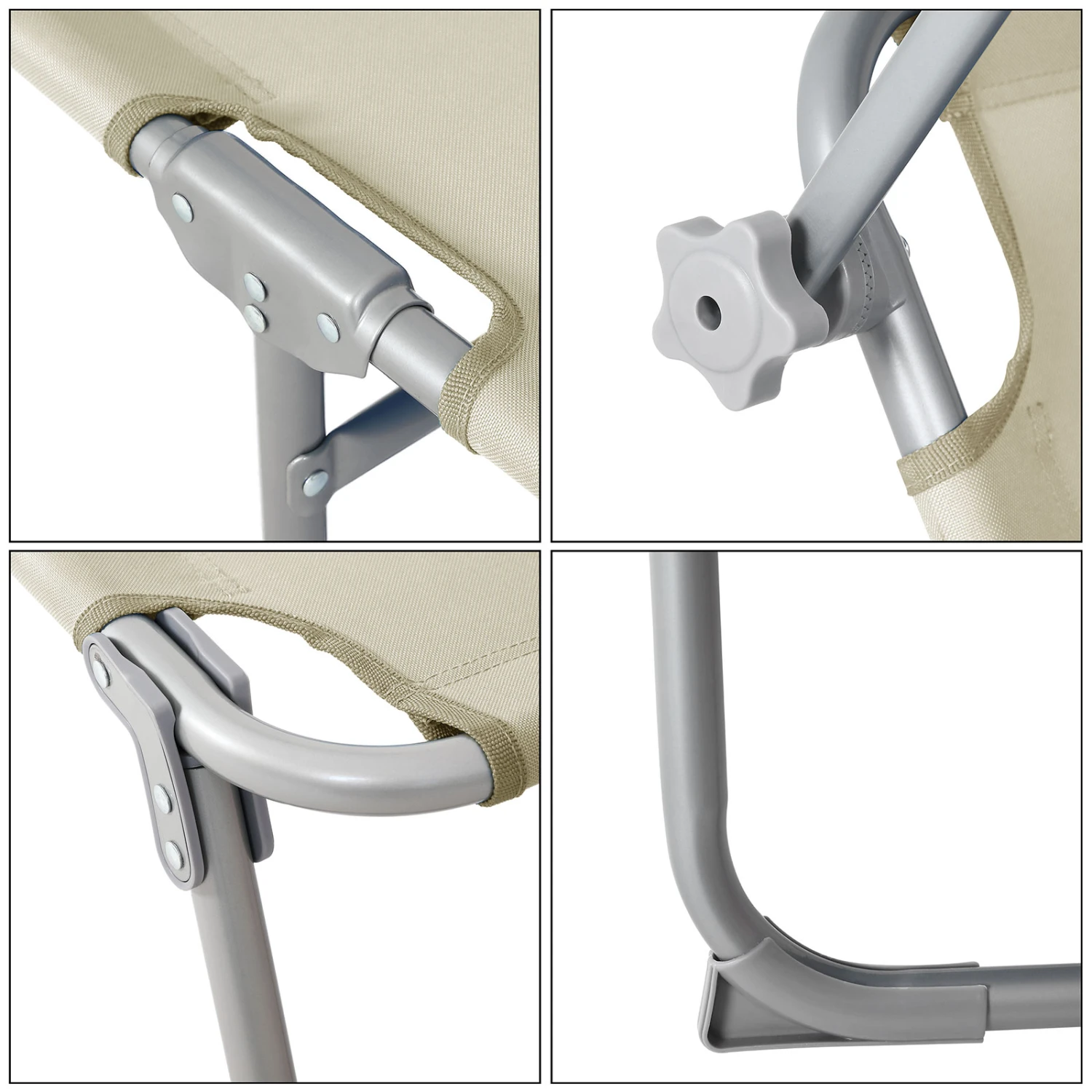 Sonnenliege Hawaii Beige Alu 195x60x30cm 9 Sonnenliege Hawaii Beige Alu 195x60x30cm – Bild 7