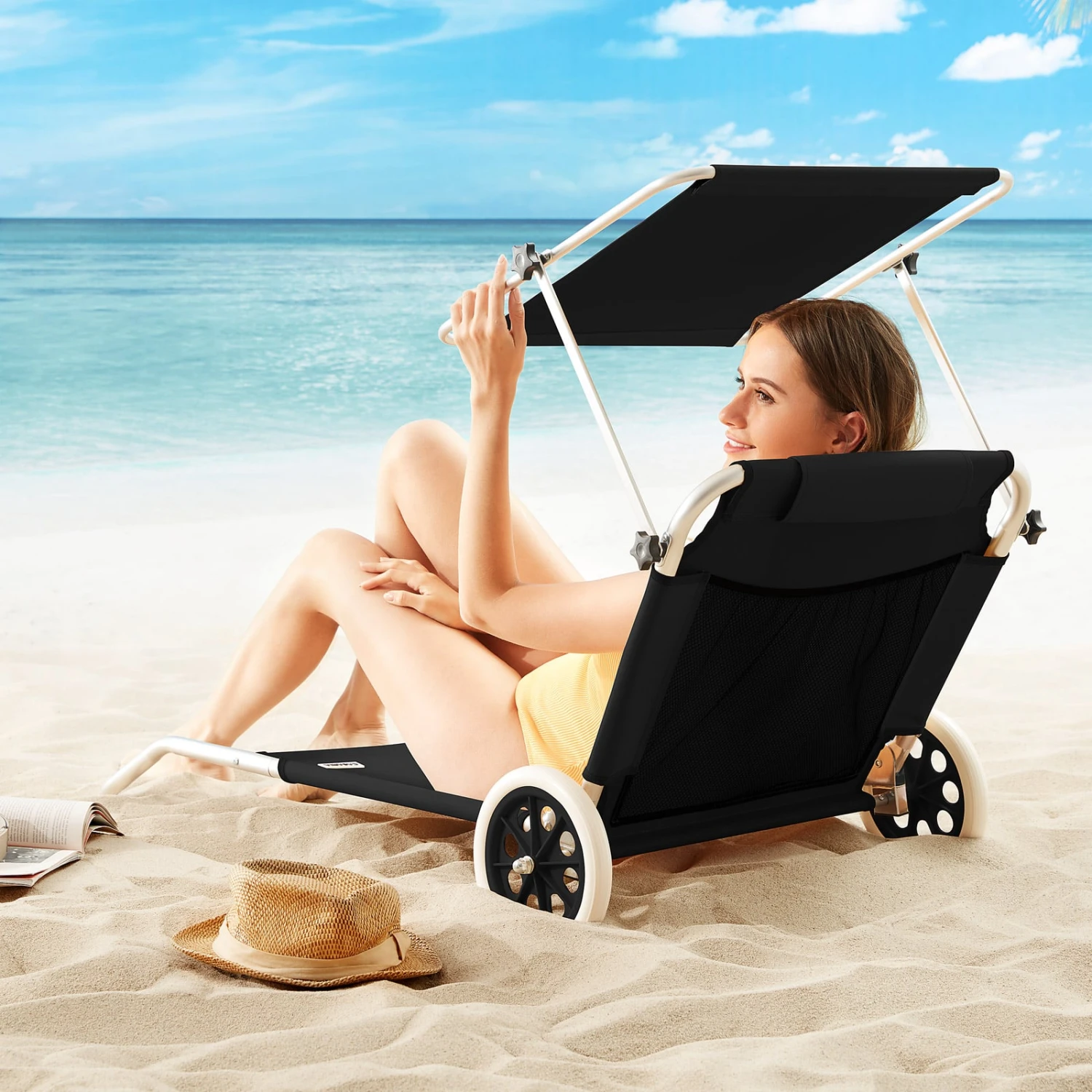 Sonnenliege Kreta Anthrazit Alu Mit Rollen 6 Sonnenliege Kreta Anthrazit Alu Mit Rollen – Bild 4