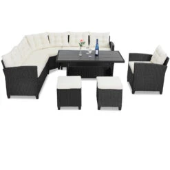 Polyrattan Ecklounge Schwarz/Creme Inkl. Kissen 23 Polyrattan Ecklounge Schwarz/Creme Inkl. Kissen -Gartenmöbel Geschäft c4701f23eb19c4048c6d6d6a9898f6bb de 993346d 2 1
