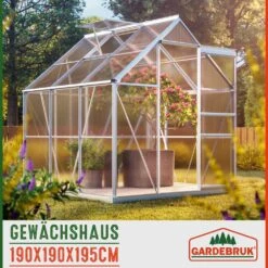 Alu Gewächshaus 190x190x195cm Mit Dachfenster 11 Alu Gewächshaus 190x190x195cm Mit Dachfenster -Gartenmöbel Geschäft c4b68f28657968890690c6523ffae376 06 991468 on amb amz low de 1