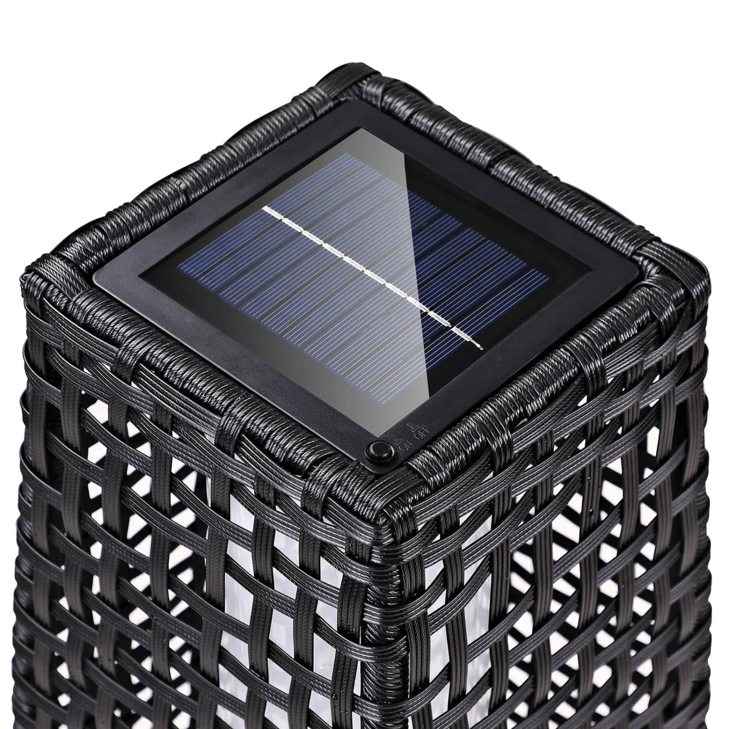 LED Solarleuchte Polyrattan 70cm 7 LED Solarleuchte Polyrattan 70cm – Bild 5