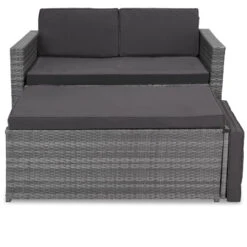 Polyrattan Zweisitzer-Sofa Grau Mit Ottomane 19 Polyrattan Zweisitzer-Sofa Grau Mit Ottomane -Gartenmöbel Geschäft cab50d6ecaa2f3d9f272bc7653106fd1 de 994203d 5 1