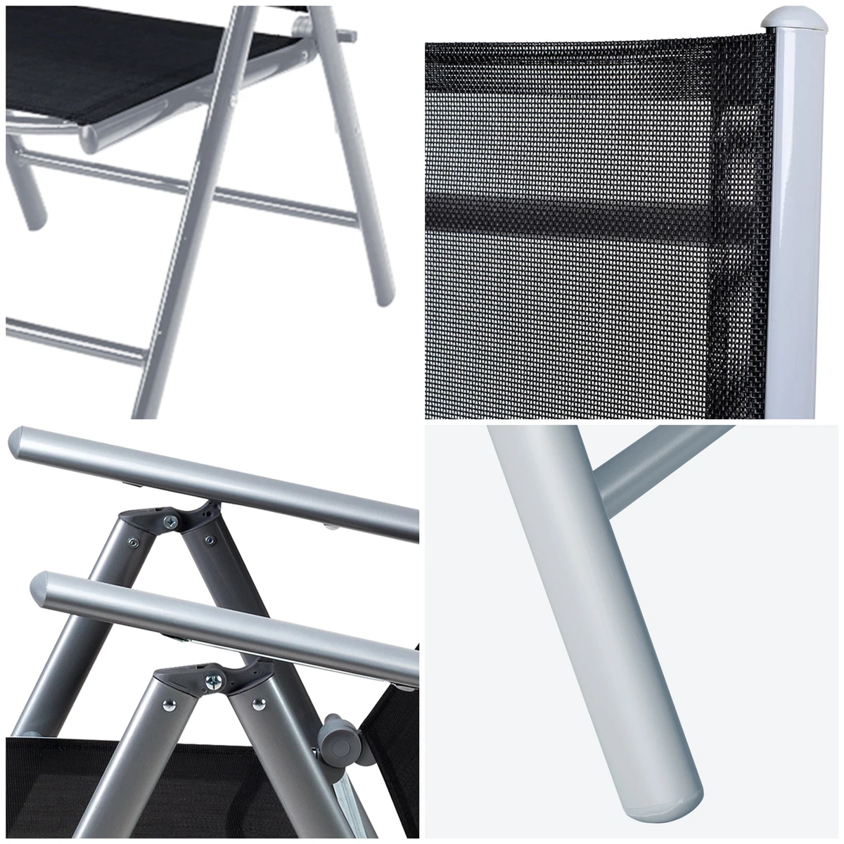 Garten-Sitzgruppe Bern 5-tlg. Silber Alu 4 Garten-Sitzgruppe Bern 5-tlg. Silber Alu – Bild 2