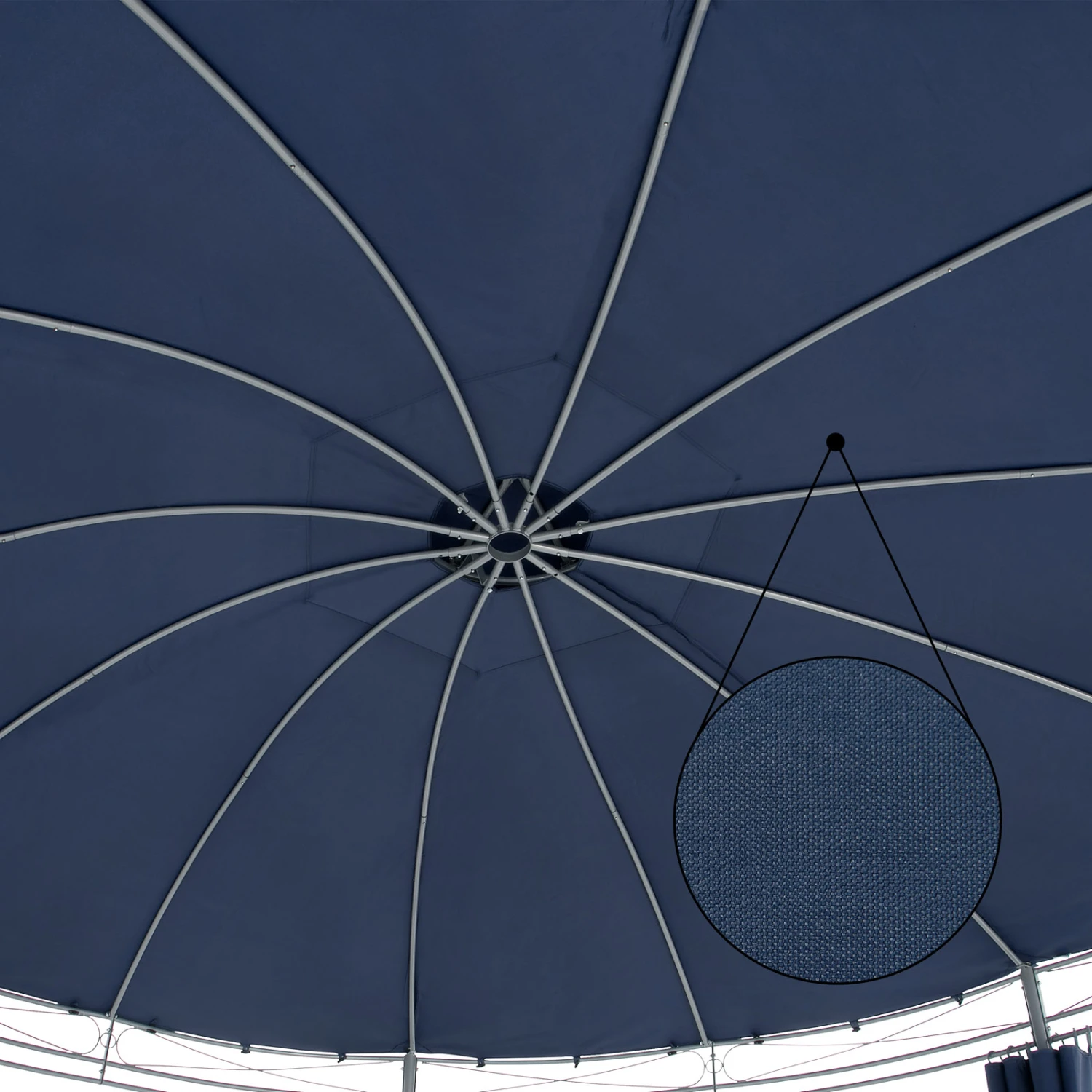Pavillon Toscana Blau Ø3,5m UV-Schutz 50+ 6 Pavillon Toscana Blau Ø3,5m UV-Schutz 50+ – Bild 4